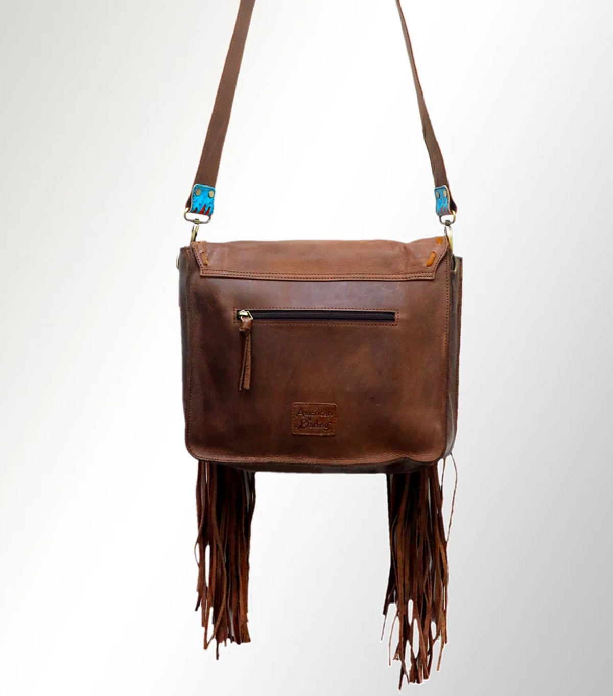 Hand Painted Native American Fringe Purse