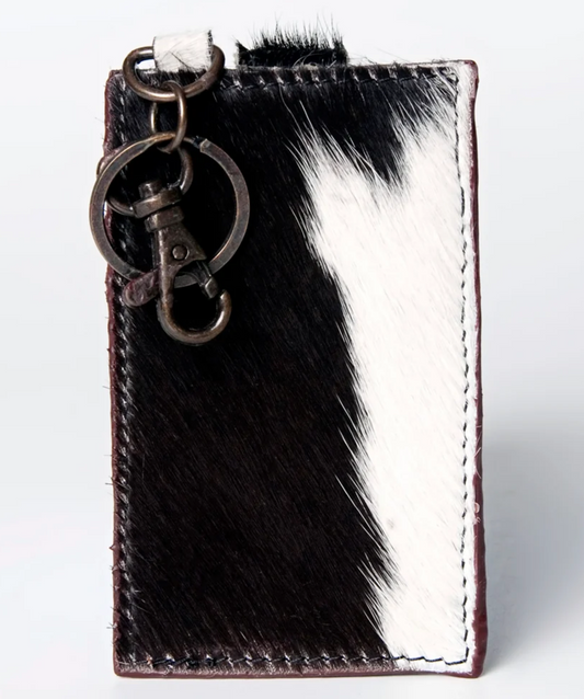 Cowhide Wallet Keychain