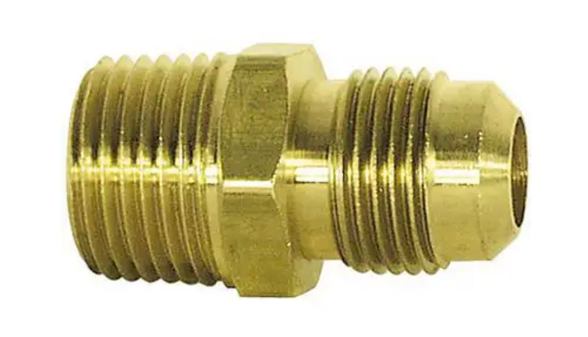 Conector macho abocinado de 45° a tubo NPTF macho de 3/8 pulg. x 1/4 pulg.