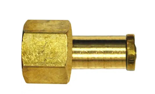 Brass, Female Straight Connector, Air Brake Push-to-Connect, 3/8 in. x 3/8 in.
