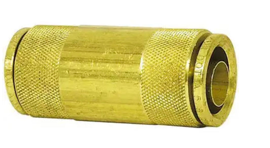 DOT Approved Air Brake Fitting Union, Push-To-Connect Fitting, Brass, 1/2 in. Tube OD - 91202