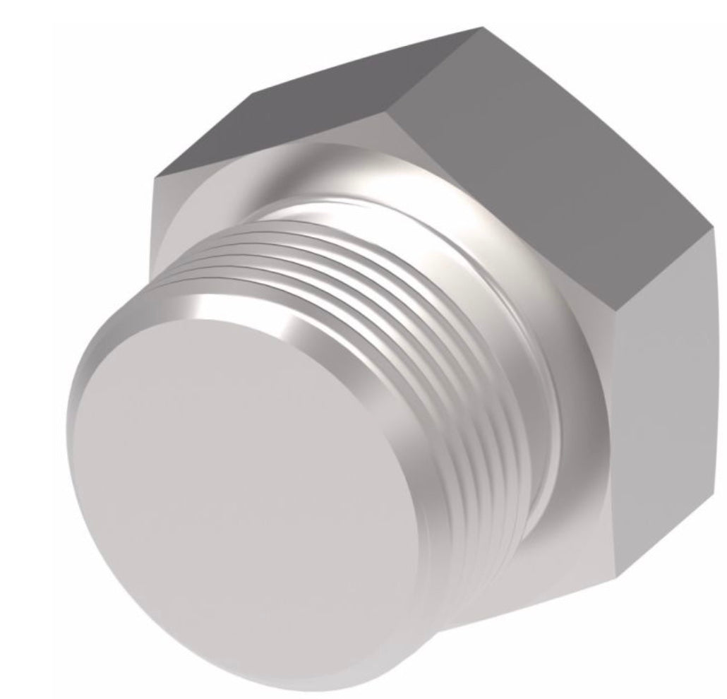 Adaptador de acero, conector hexagonal con junta tórica macho de 2-12