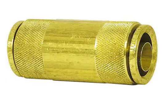 DOT Approved Air Brake Fitting Union, Push-To-Connect Fitting, Brass, 1/4 in. Tube OD - 91200
