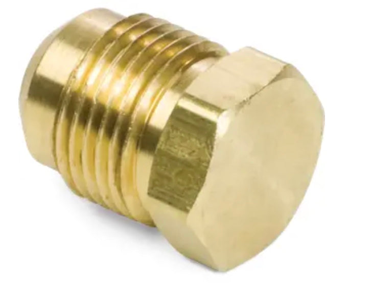 Tapón de latón abocinado SAE de 3/8" y 45°