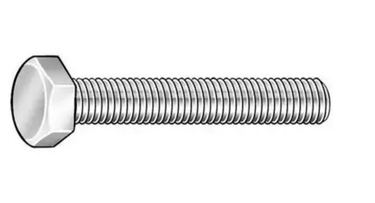 Class 10.9 Hex Head Cap Screw, M16-2.00 x 25 mm, Black Oxide, Carbon Steel