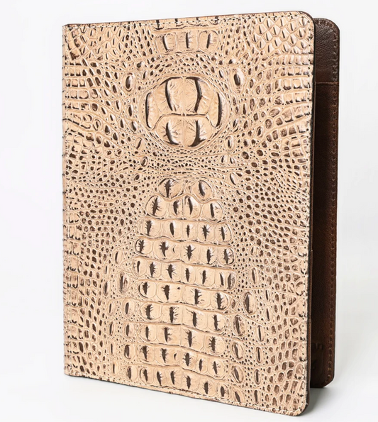 LIGHT BROWN CROCODILE PORTFOLIO