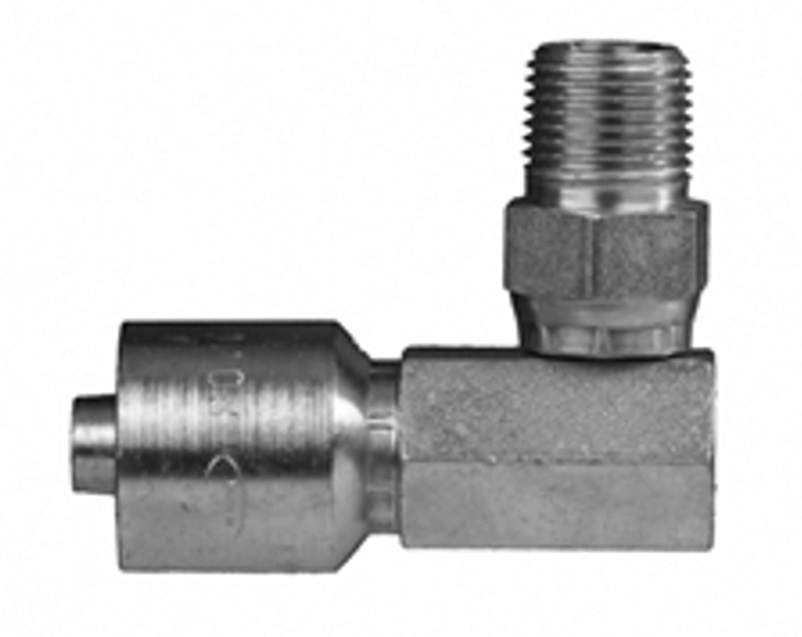 Manguera de 3/8" x tubo macho de 3/8" con conexión giratoria de 90 grados