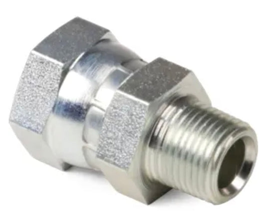 Adaptador de tubo giratorio hembra de 3/8" x 1/2" a tubo macho