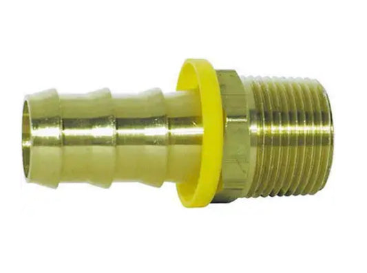 Conector macho rígido de latón Barb-Tite, serie 100 'B', 1/4" x 1/8"