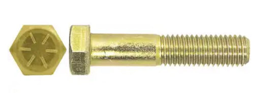 Tornillo de cabeza hexagonal USS de grado 8, 5/8"-11 x 3-1/2", zinc amarillo, acero de aleación de carbono medio