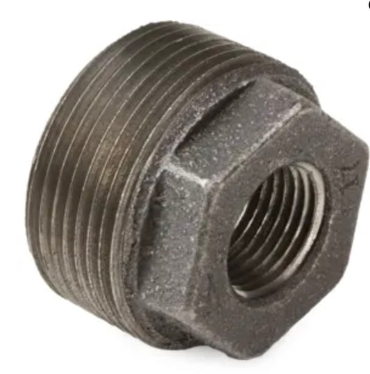 3/4" x 1/2" Class 150 Black Pipe Hex Bushing