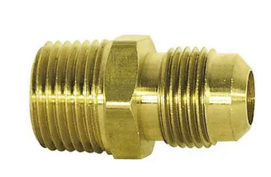 Conector macho abocardado de 45° a tubo NPTF macho de 1/4 pulg. x 1/8 pulg.