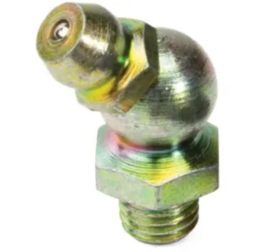 Accesorio de grasa de acero al carbono de 1/8" NPT a 45°