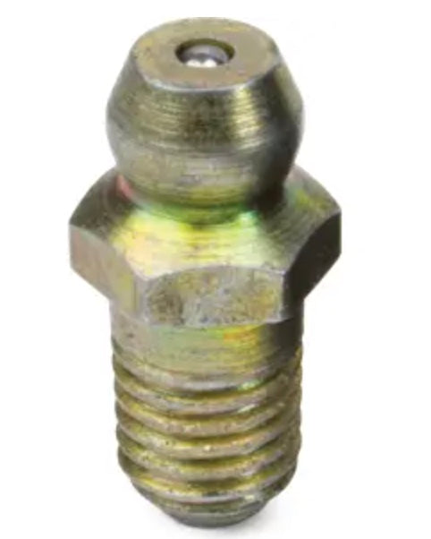 Accesorio de engrase recto de acero al carbono (SAE) de 1/4"-28 x 45/64"