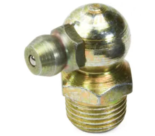 Accesorio de grasa de acero al carbono de 1/8" NPT a 90°