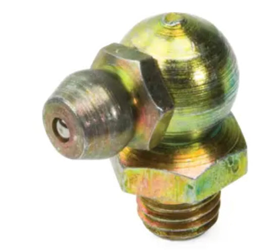 Accesorio de engrase de rosca corta (SAE) de acero al carbono de 1/4"-28 a 90°