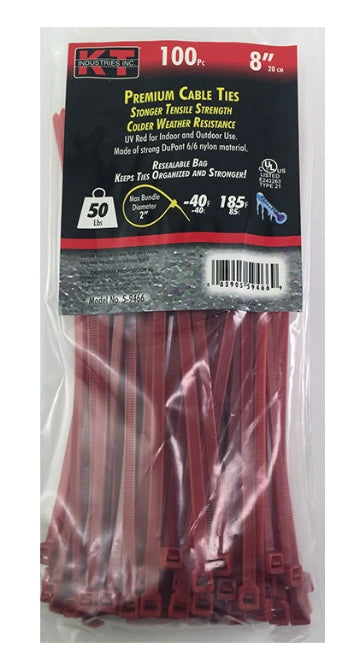 Bridas para cables de 8", paquete de 100