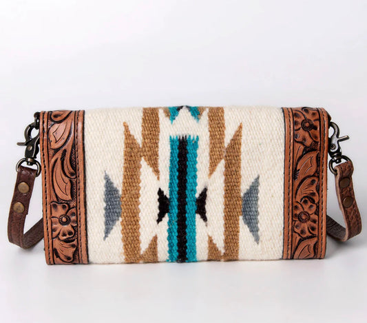 Handcrafted Hand Tooled Leather Saddle Blanket Envelope