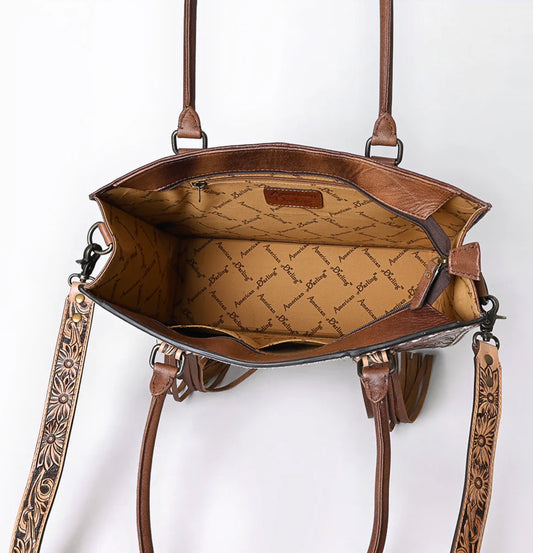 Hair-On Cowhide Fringe Tote Bag
