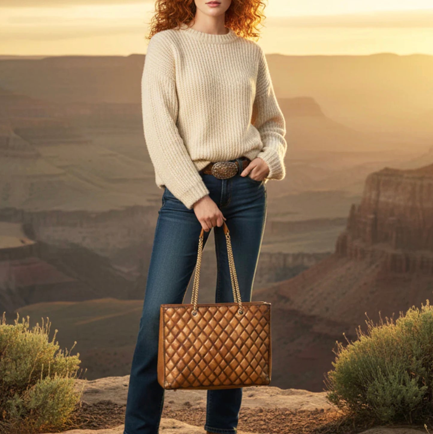 Tote Genuine Western Leather Women Bag