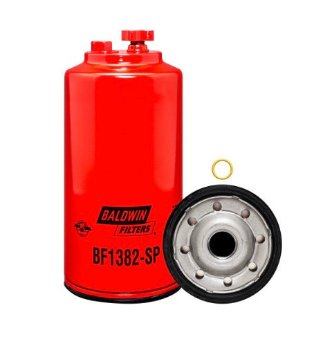 Separador de combustible/agua roscado con drenaje y puerto para sensor - BF1382-SP