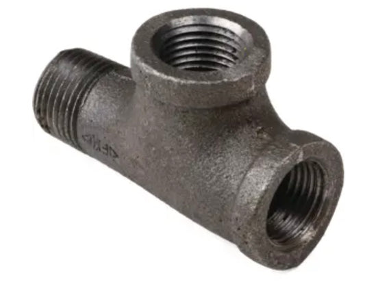 Conexión en T de calle para tubería negra clase 150 de 1/4"